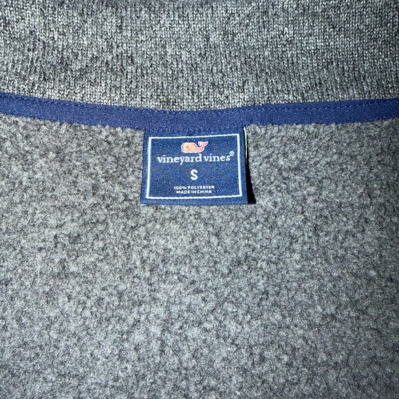 Vineyard Vines Heather Gray Fleece Vest - Picture 4 of 4